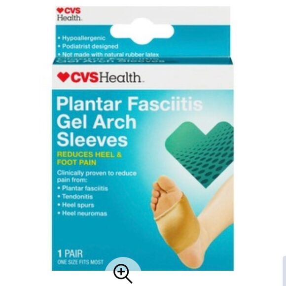 10/$25🦋 CVS Health Plantar Fasciitis Gel Arch Sleeve - 1 Pair - Picture 1 of 10